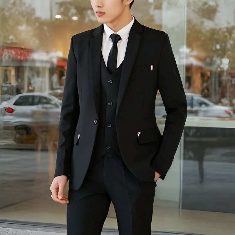 Men Formal Wear With Blazer - بدلة رجالية من قطعتين بقصة ضيقة