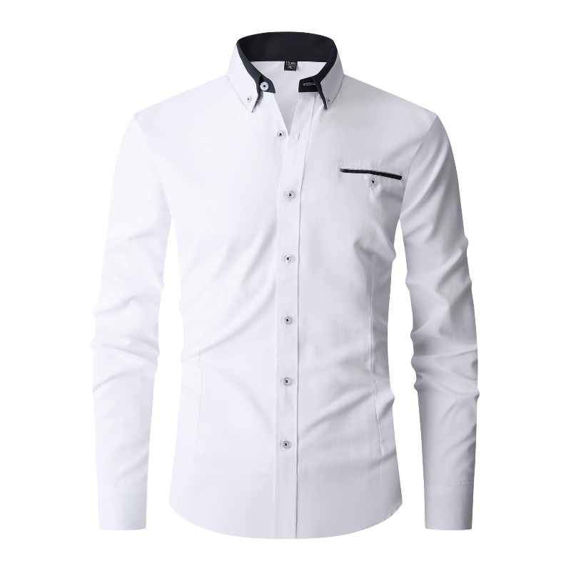 Mens Formal - قميص رجالي رسمي بأكمام طويلة للمكتب