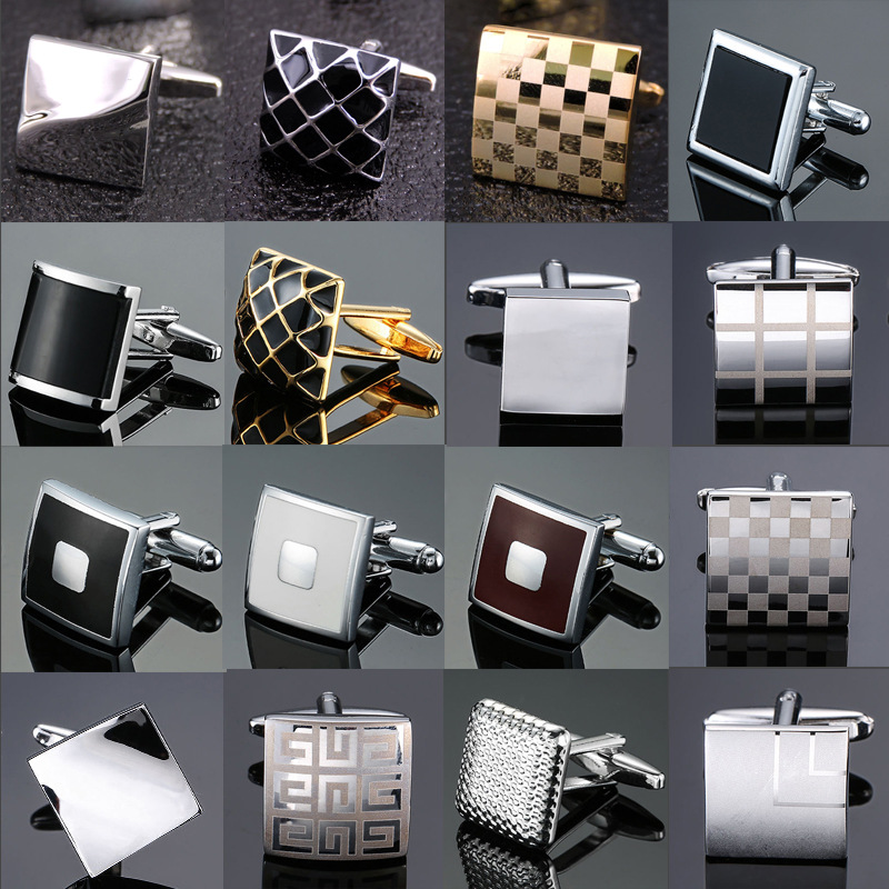Dress Shirt French Cuff - أزرار أكمام للرجال أصفاد فضية فاخرة