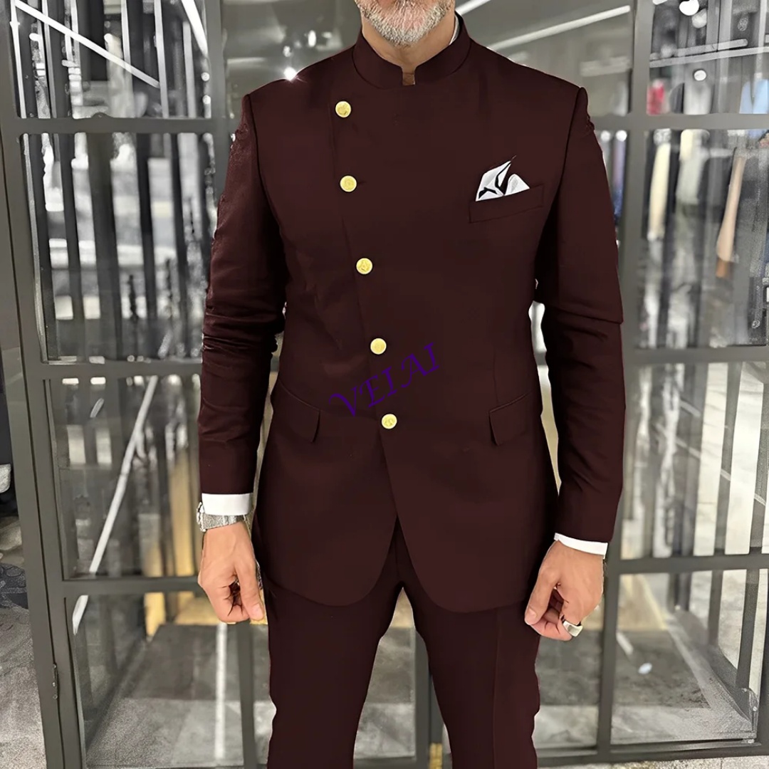 Men Formal Wear Jacket - بدلة رجالية مخصصة للعرسان من قطعتين،