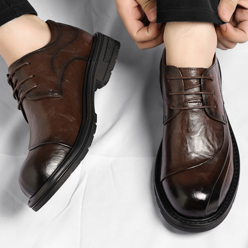 Formal Men Daily Wear Shoes - أحذية رسمية من الجلد الطبيعي المصقول
