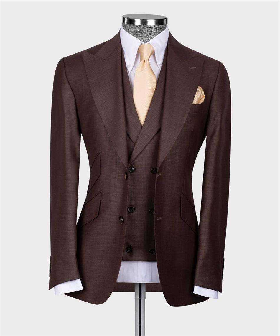 Men Formal Wear With Blazer - بدلة رجالية مخصصة من 3 قطع