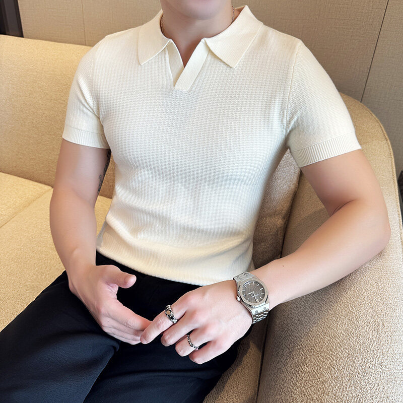 تي شيرت رجالي بقصة ضيقة وياقة  - مراجعة Men'S Polo Formal Wear وسعره