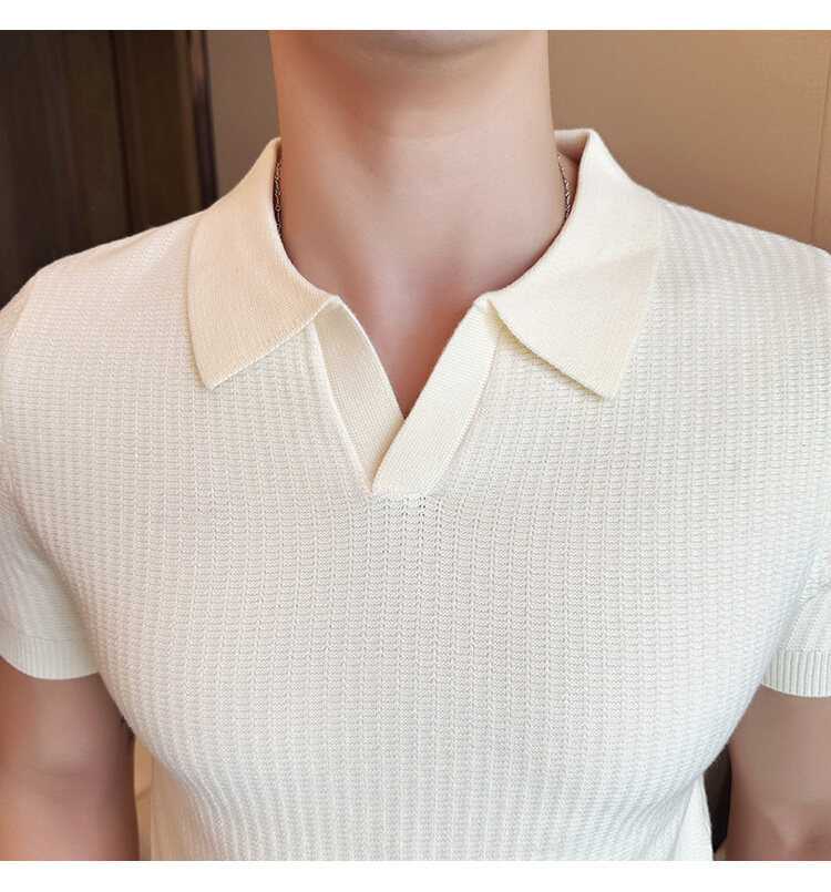 تي شيرت رجالي بقصة ضيقة وياقة  - مراجعة Men'S Polo Formal Wear وسعره