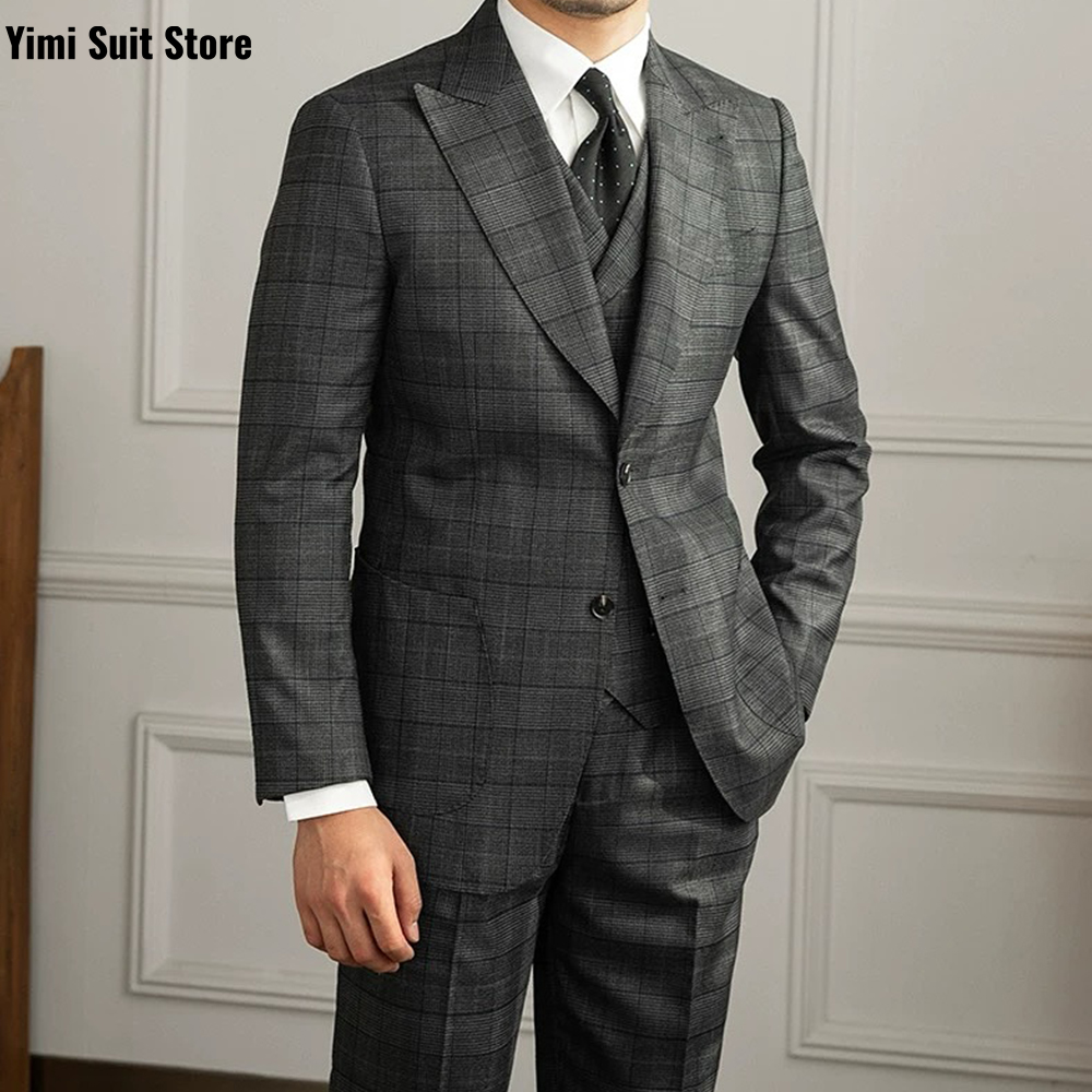 YiMinpwp بدلة رجالية 3 قطعة مج - مراجعة Men Formal Wear Modern وسعره