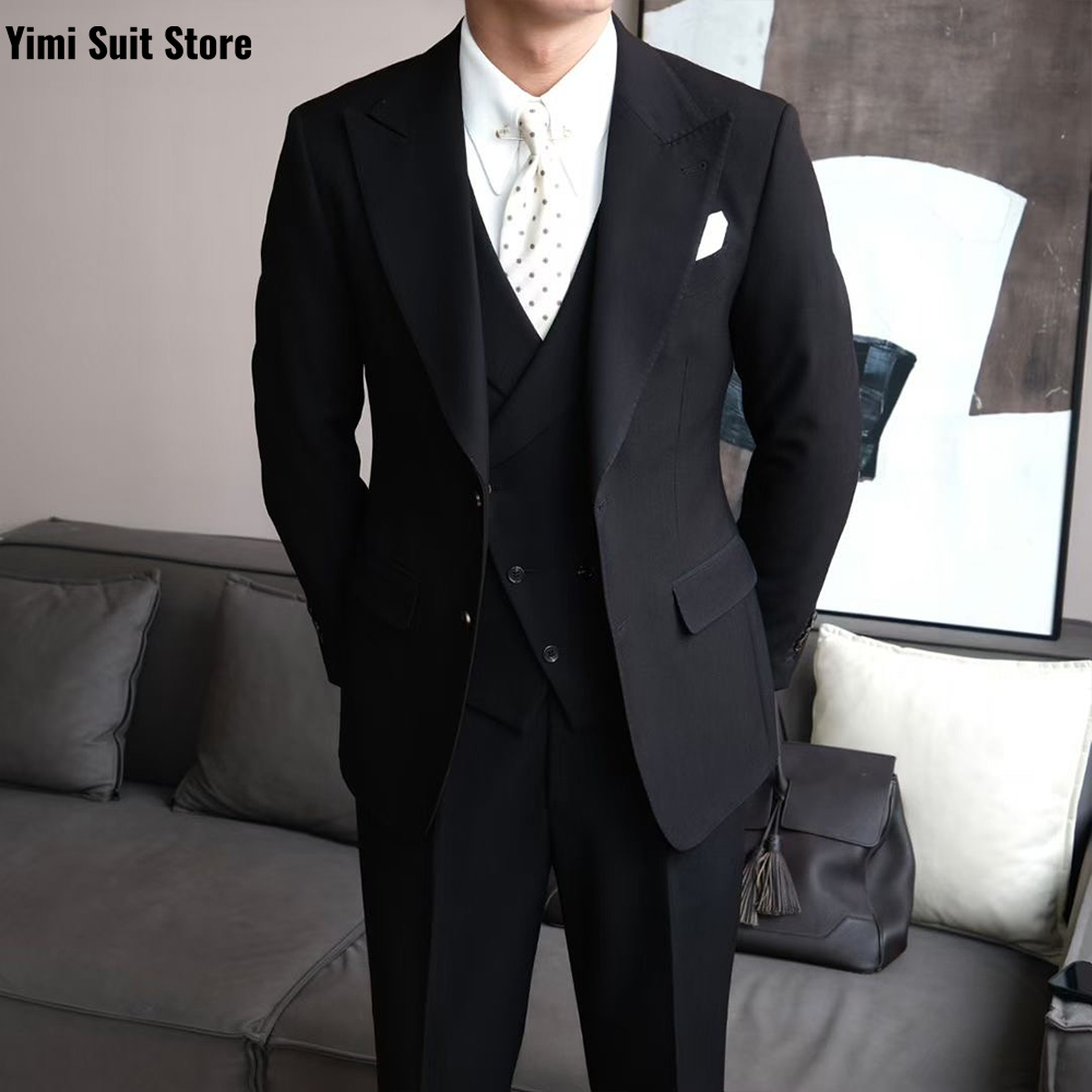 أسود جودة عالية الرجال الدعاوى - مراجعة Men Formal Wear Modern وسعره