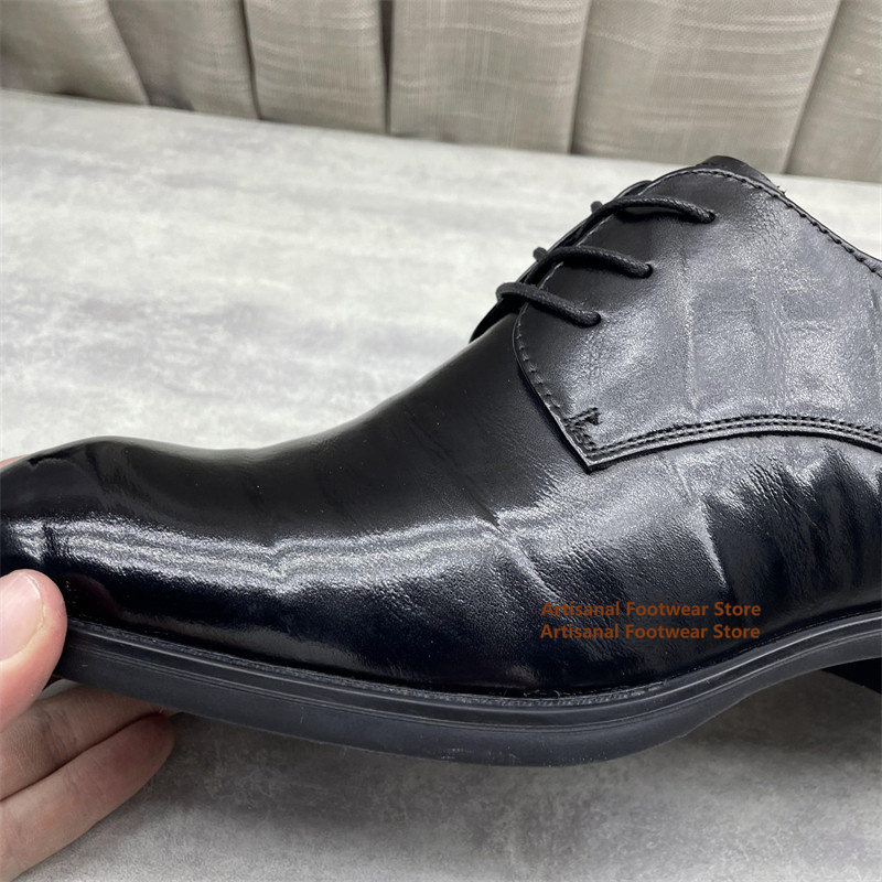 أحذية أكسفورد رجالية سوداء من  - مراجعة Formal Men Daily Wear Shoes وسعره