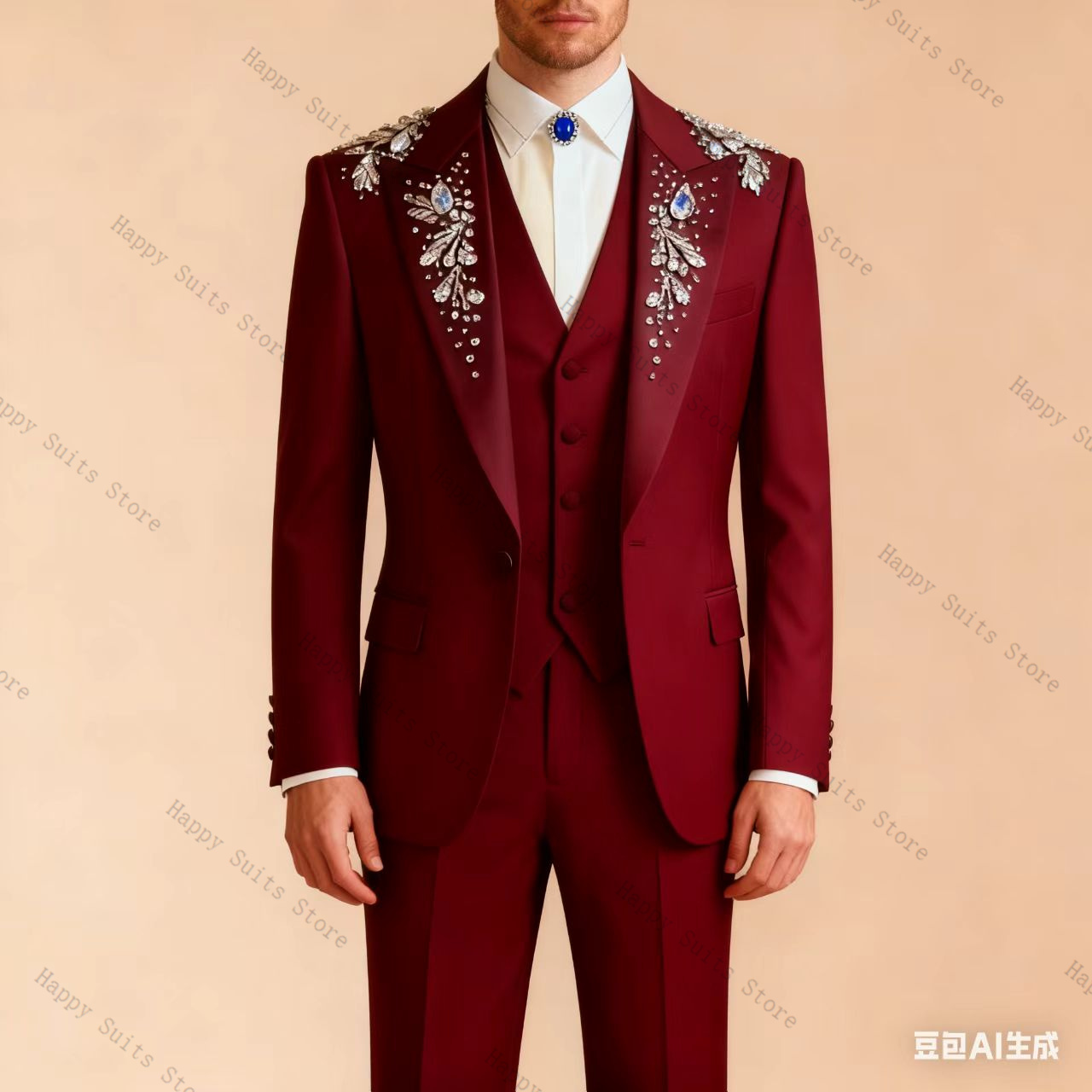 الأزرق بلورات الرجال دعوى مجمو - مراجعة Men Formal Wear Outfits وسعره