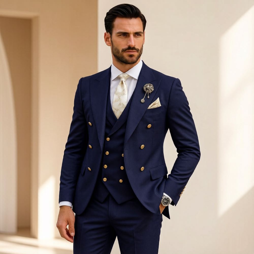 بدلة زفاف رجالية عصرية بلون عا - مراجعة Men Formal Wear Modern وسعره
