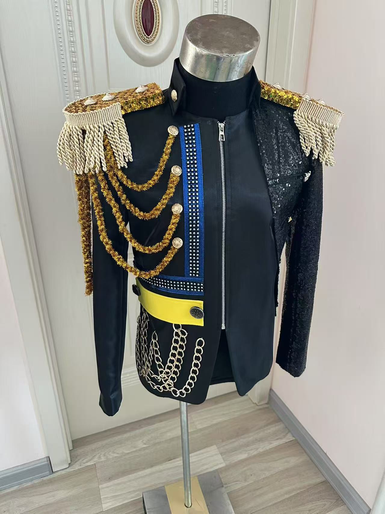 جديد الرجال شرابة سترة ملكية ح - مراجعة Formal Men Party Wear Jacket وسعره