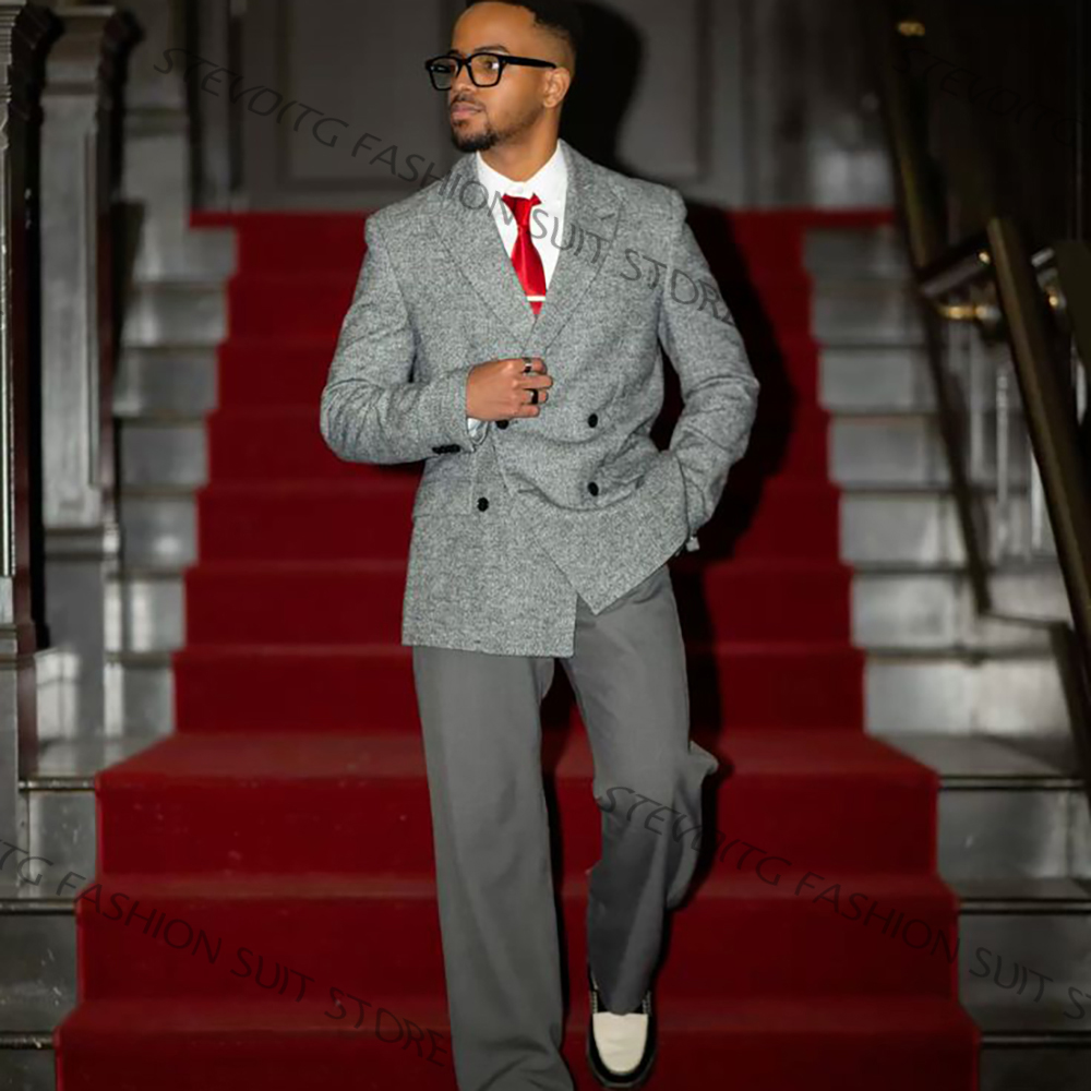 بدلة رجالية رمادية غير رسمية ذ - مراجعة Formal Men Party Wear Jacket وسعره