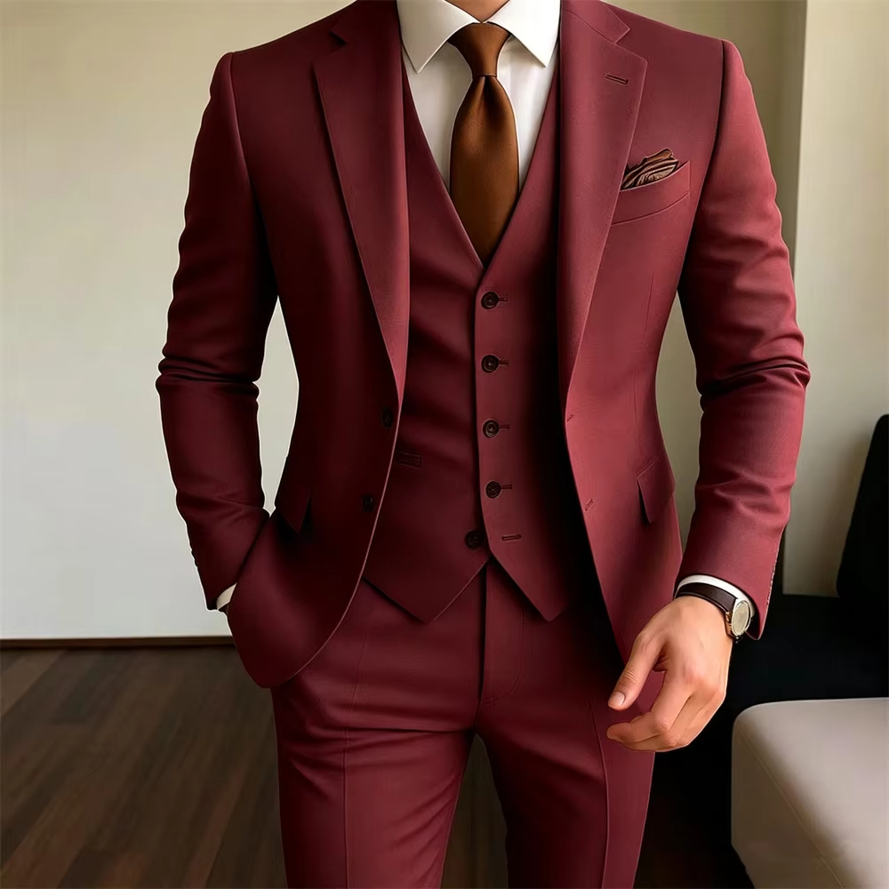 بدلة رجالية كاكي من 3 قطع (جاك - مراجعة Khaki Formal Wear Men وسعره
