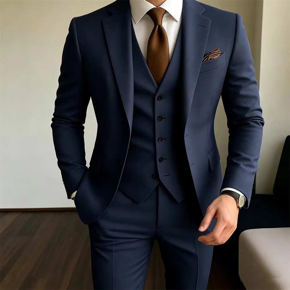 بدلة رجالية كاكي من 3 قطع (جاك - مراجعة Khaki Formal Wear Men وسعره
