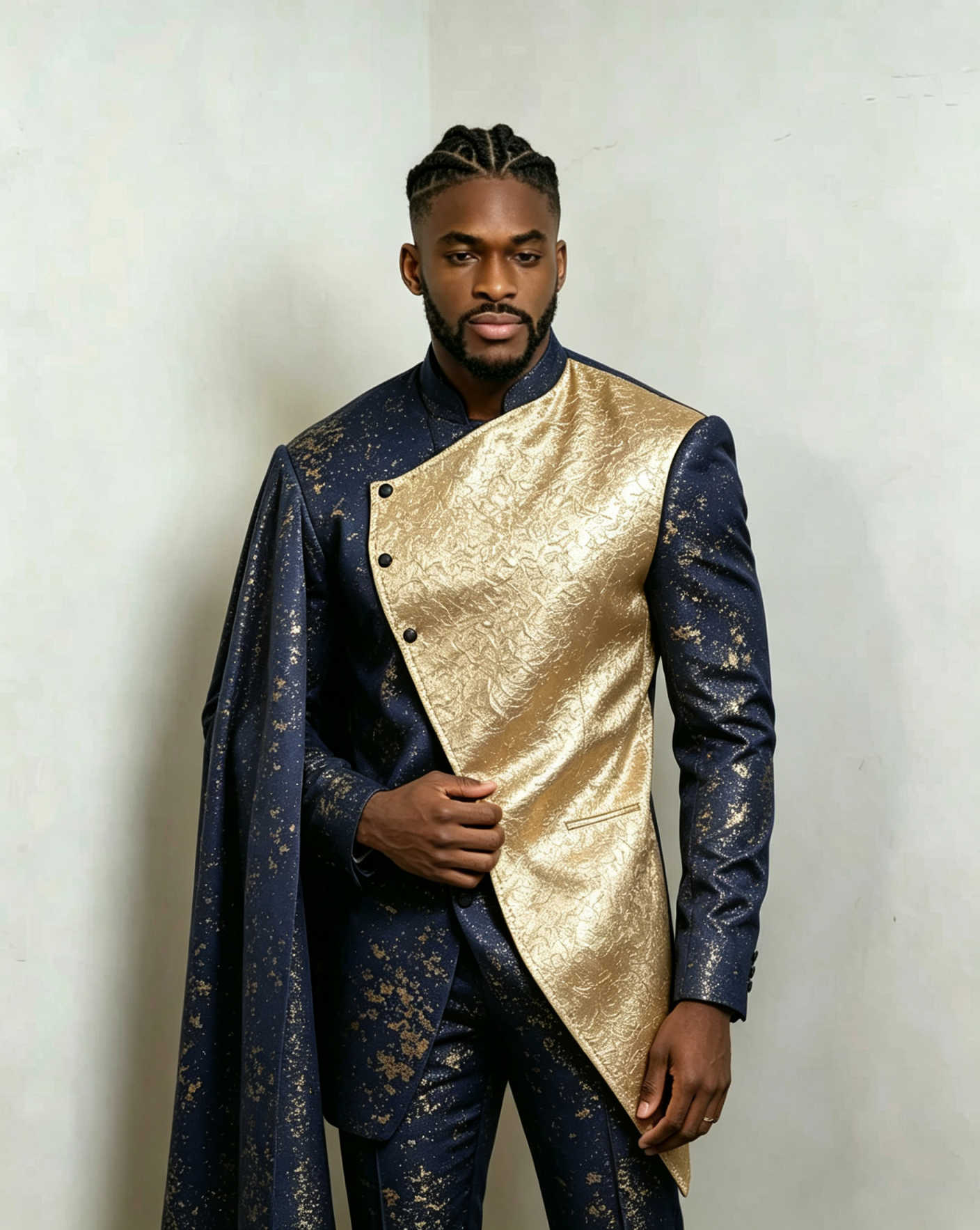 بدلة رجالية بتصميم فريد مع قبع - مراجعة Men Formal Wear Design وسعره