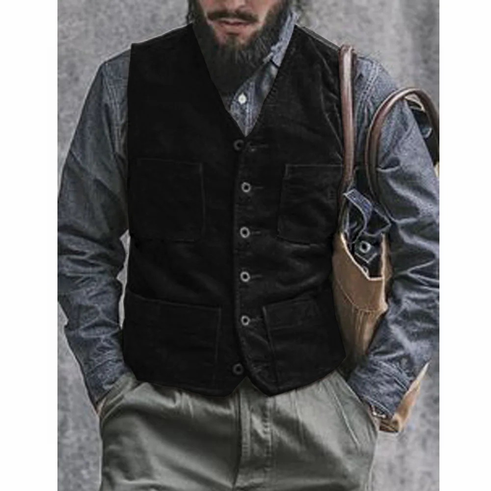 صدرية رجالية من قماش الكوردروي - مراجعة Men'S Gothic Formal Wear وسعره