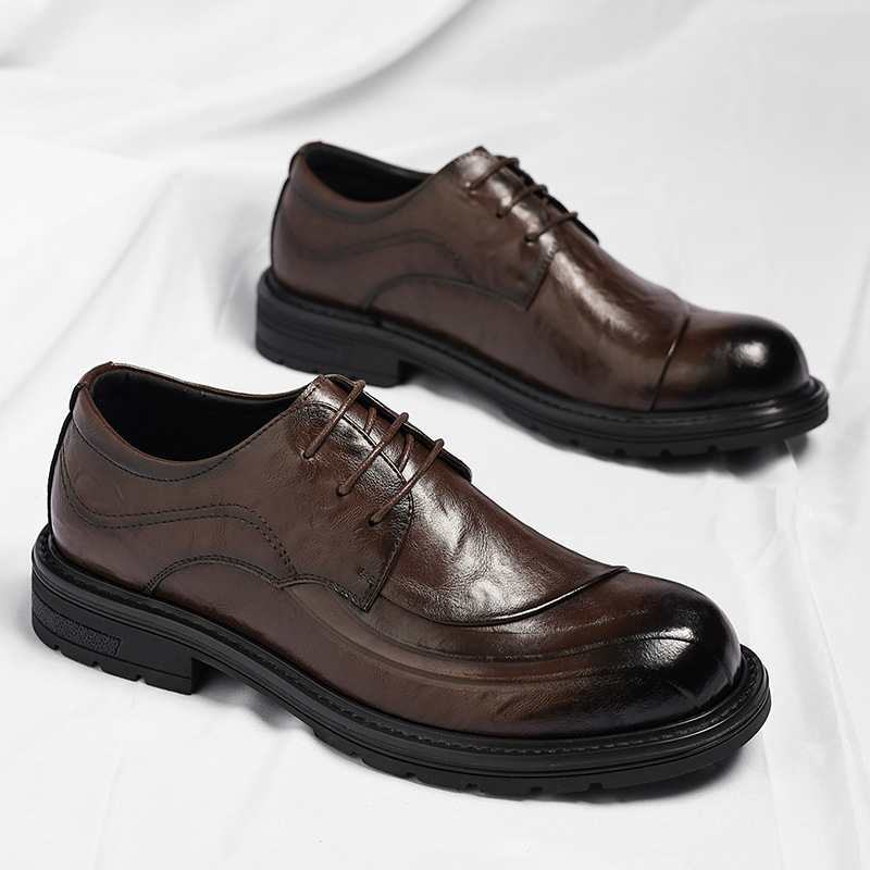 أحذية رسمية من الجلد الطبيعي ا - مراجعة Formal Men Daily Wear Shoes وسعره