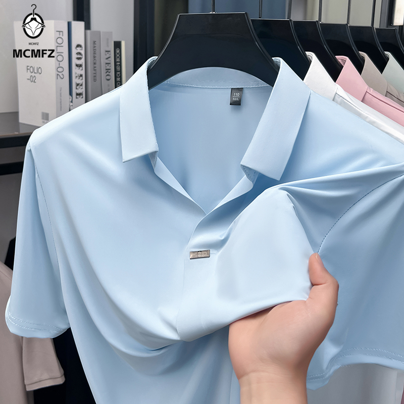 قميص رجالي بسيط بياقة مسطحة وم - مراجعة Men'S Polo Formal Wear وسعره