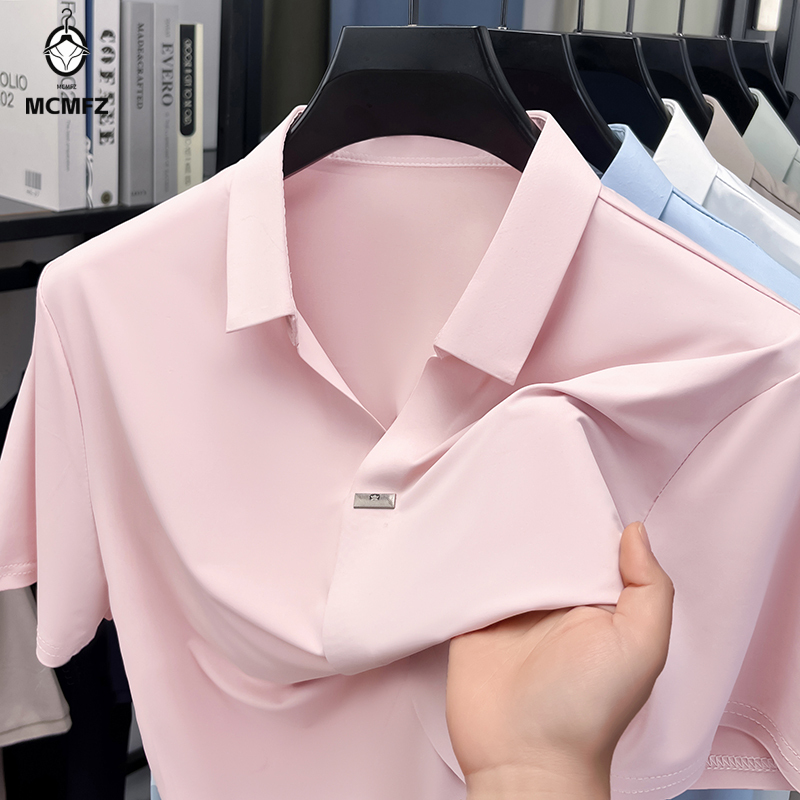 قميص رجالي بسيط بياقة مسطحة وم - مراجعة Men'S Polo Formal Wear وسعره