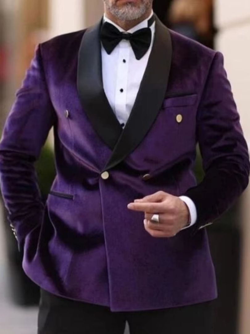 بدلات رجالية مخملية للزفاف مقا - مراجعة Formal Men Party Wear Jacket وسعره
