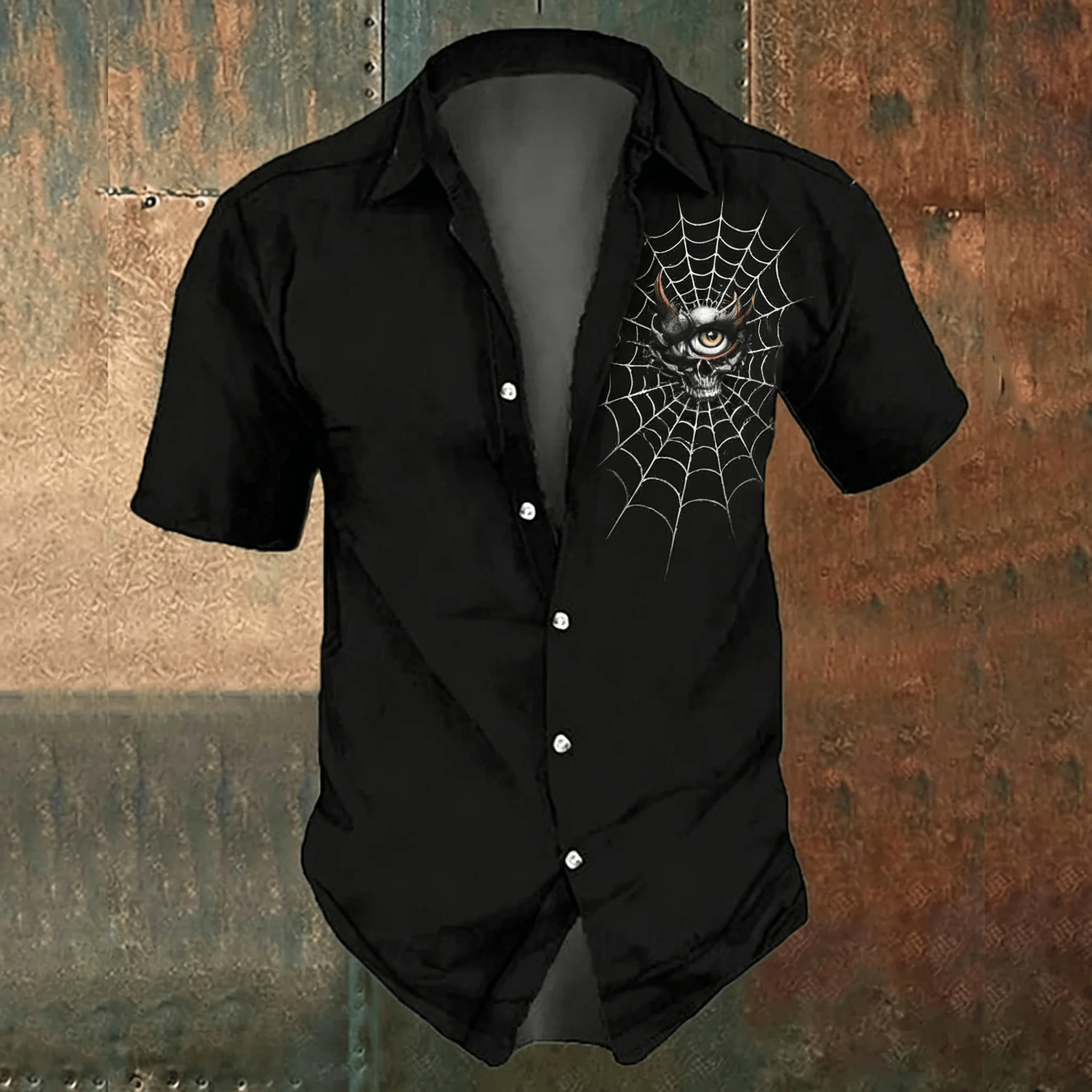 قميص رجالي أسود بطبعة صليب، بأ - مراجعة Men'S Gothic Formal Wear وسعره