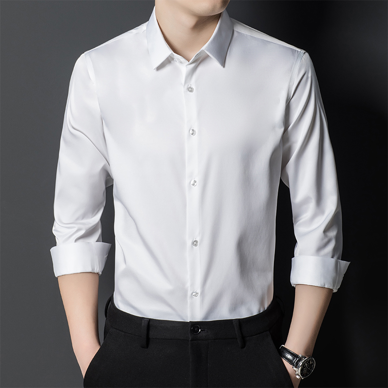 الرجال التوت قميص حريري كلاسيك - مراجعة Men Formal Office Wear Shirts وسعره
