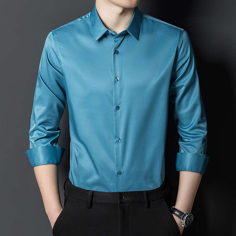 الرجال التوت قميص حريري كلاسيك - مراجعة Men Formal Office Wear Shirts وسعره