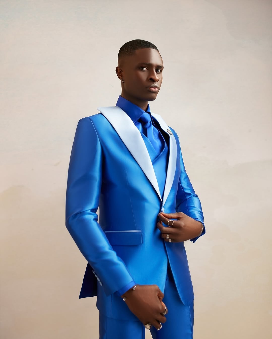 الساتان الرجال البدلة مجموعة 3 - مراجعة Men Formal Wear Modern وسعره