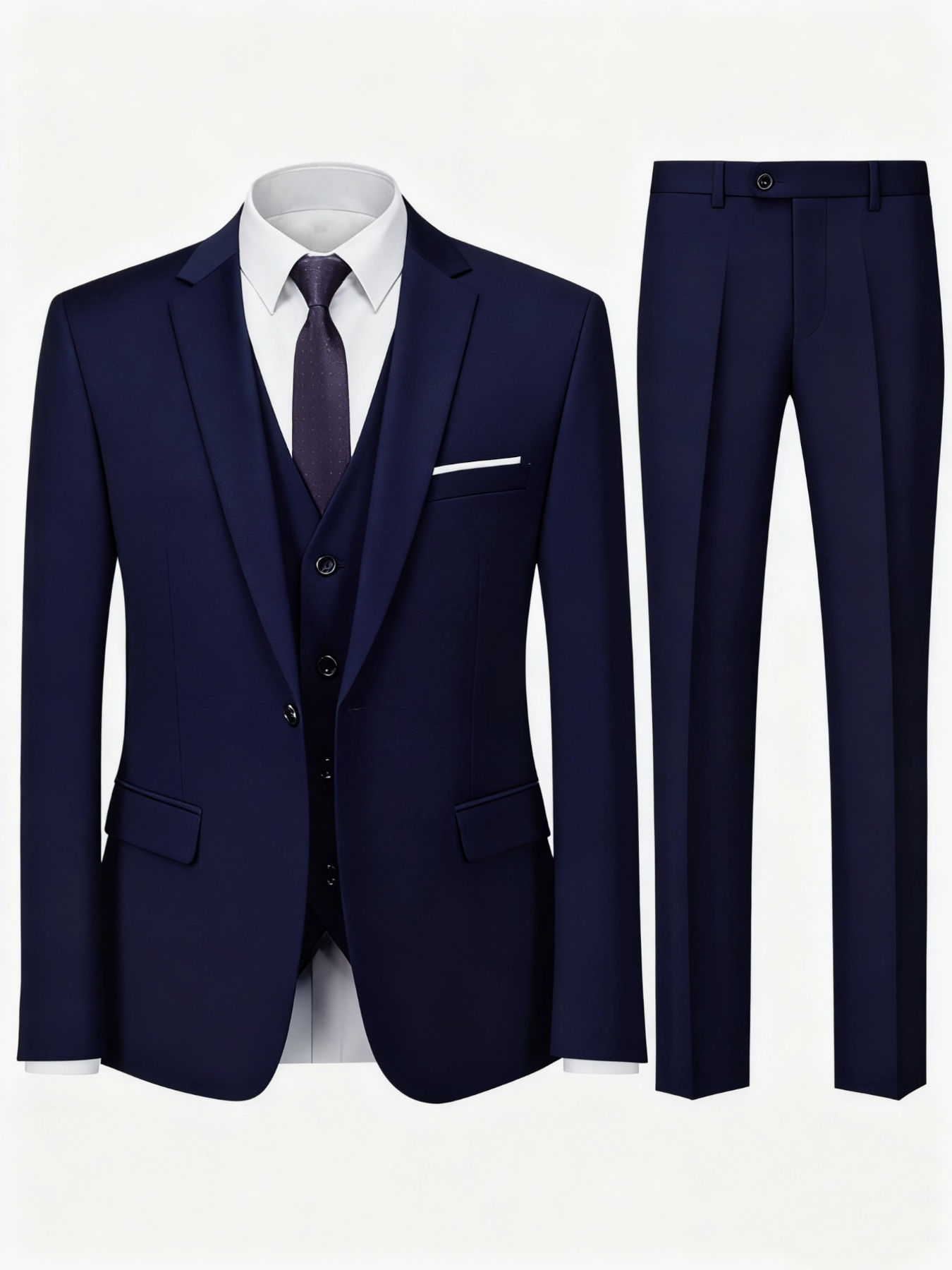 بدلة رجالية أنيقة من 3 قطع بقص - مراجعة Mens Formal Look وسعره
