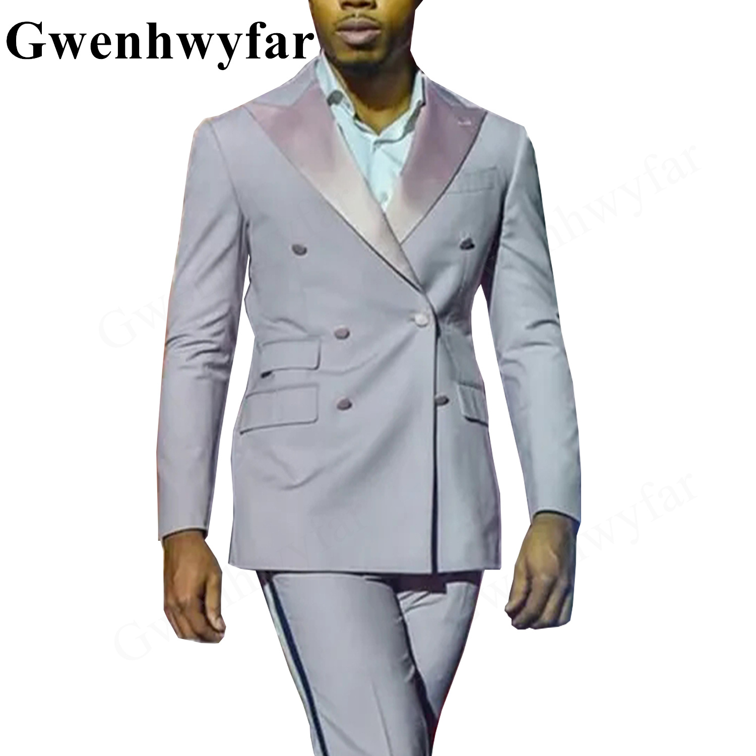 Gwenhwyfar جديد وردي فاتح الرج - مراجعة Men Formal Wear With Blazer وسعره