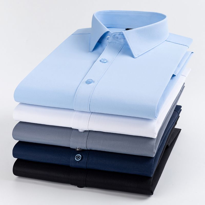قميص رجالي جديد بقصة ضيقة وأكم - مراجعة Men Formal Office Wear Shirts وسعره
