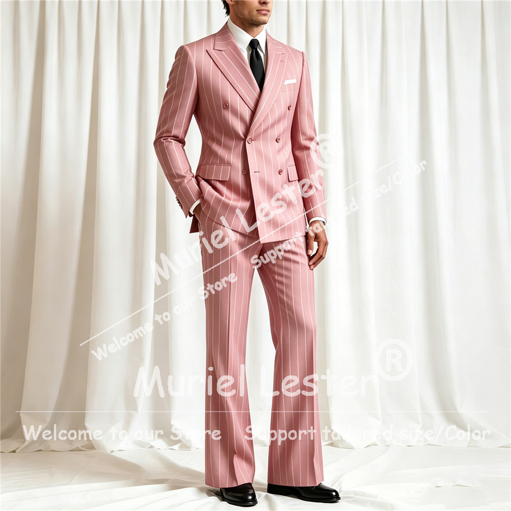 بدلة رجالية أنيقة مخططة من قطع - مراجعة Men Formal Wear With Blazer وسعره