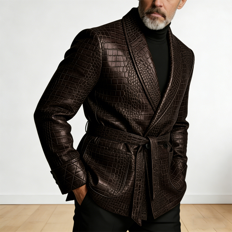    سترة رجالية من الجلد بنمط  - مراجعة Formal Men Party Wear Jacket وسعره