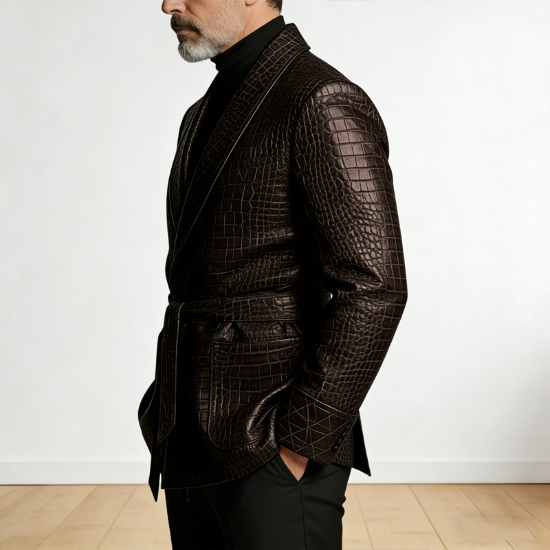    سترة رجالية من الجلد بنمط  - مراجعة Formal Men Party Wear Jacket وسعره