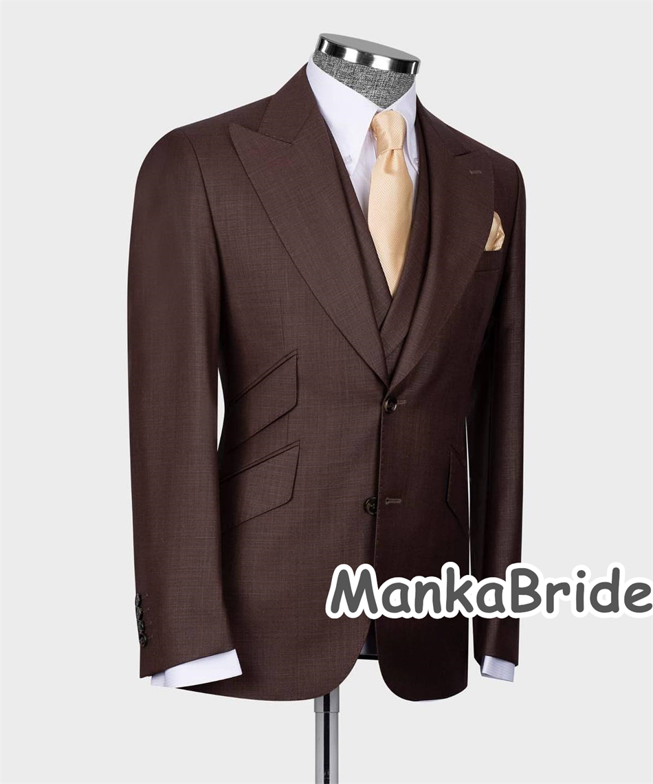 بدلة رجالية مخصصة من 3 قطع (ست - مراجعة Men Formal Wear With Blazer وسعره