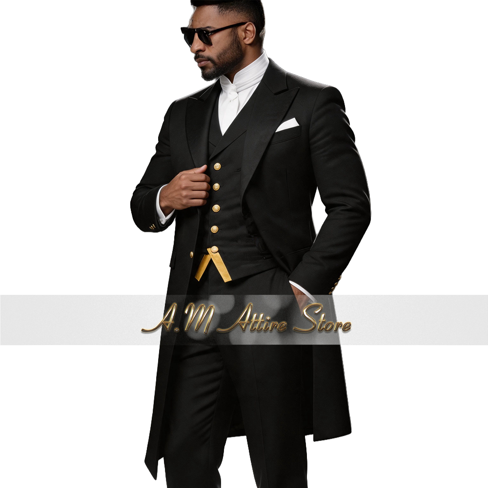 بدلة زفاف رجالية زرقاء من 3 قط - مراجعة Men Formal Wear With Blazer وسعره