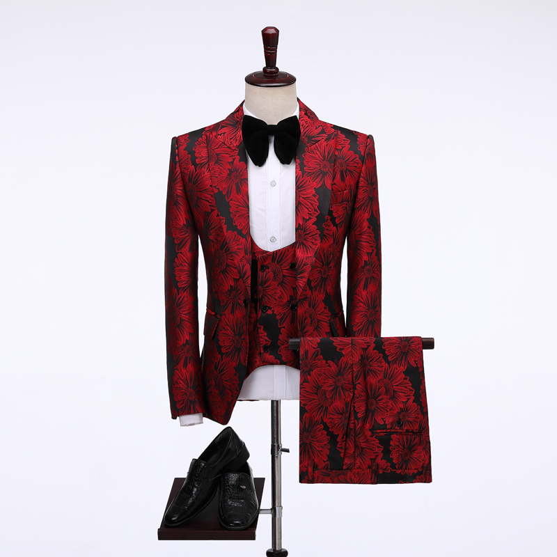 بدلات رجالية بنقوش زهرية لعام  - مراجعة Men Formal Wear Jacket وسعره