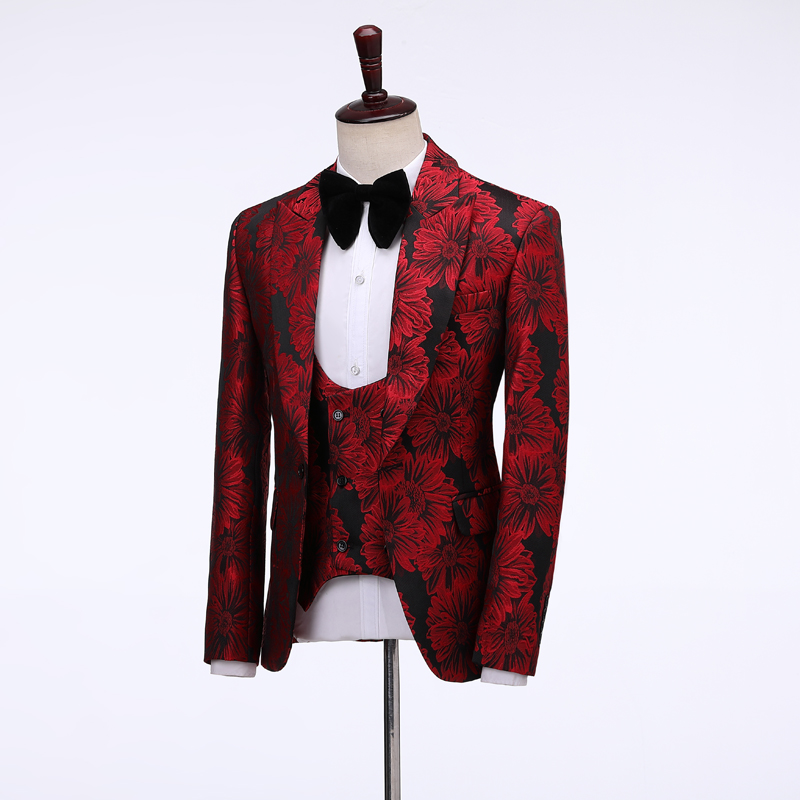 بدلات رجالية بنقوش زهرية لعام  - مراجعة Men Formal Wear Jacket وسعره