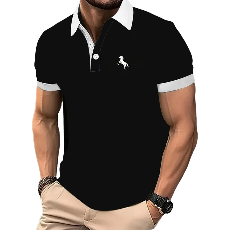 قميص بولو رجالي، كم قصير، لون  - مراجعة Men'S Polo Formal Wear وسعره
