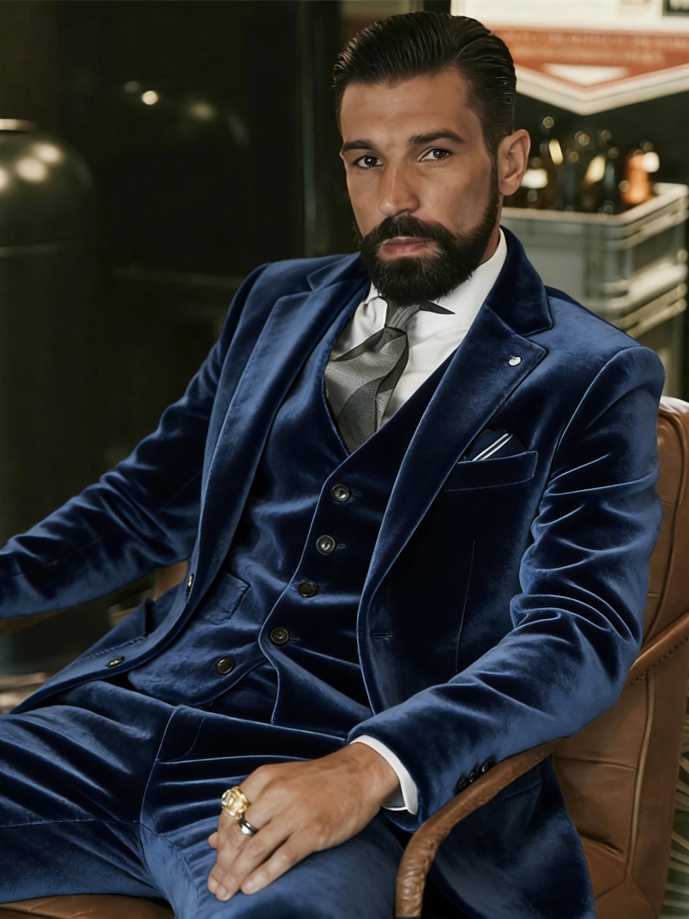 بدلة رجالية مخملية من 3 قطع لل - مراجعة Men Formal Wear Outfits وسعره
