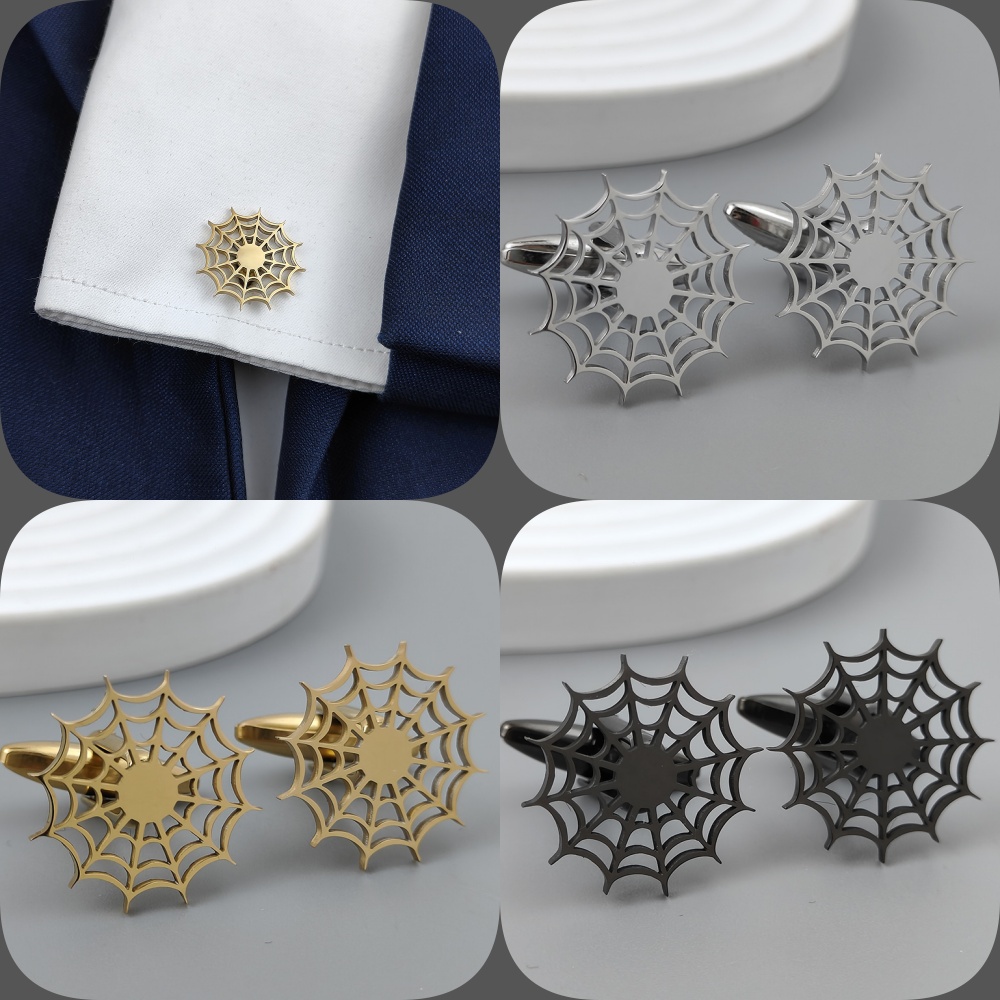 أزرار أكمام جوفاء مطلية بالذهب - مراجعة Dress Shirt French Cuff وسعره