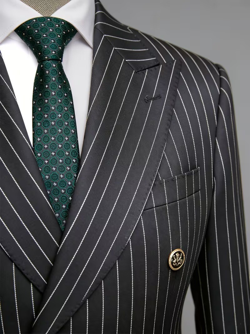   سترة رجالية سوداء مخططة بزري - مراجعة Formal Men Party Wear Jacket وسعره